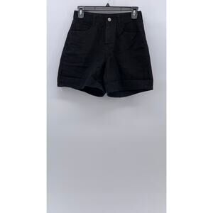 PREMIUM DENIM STEADY Women's Black High-Rise Casual Denim Shorts SZ 26